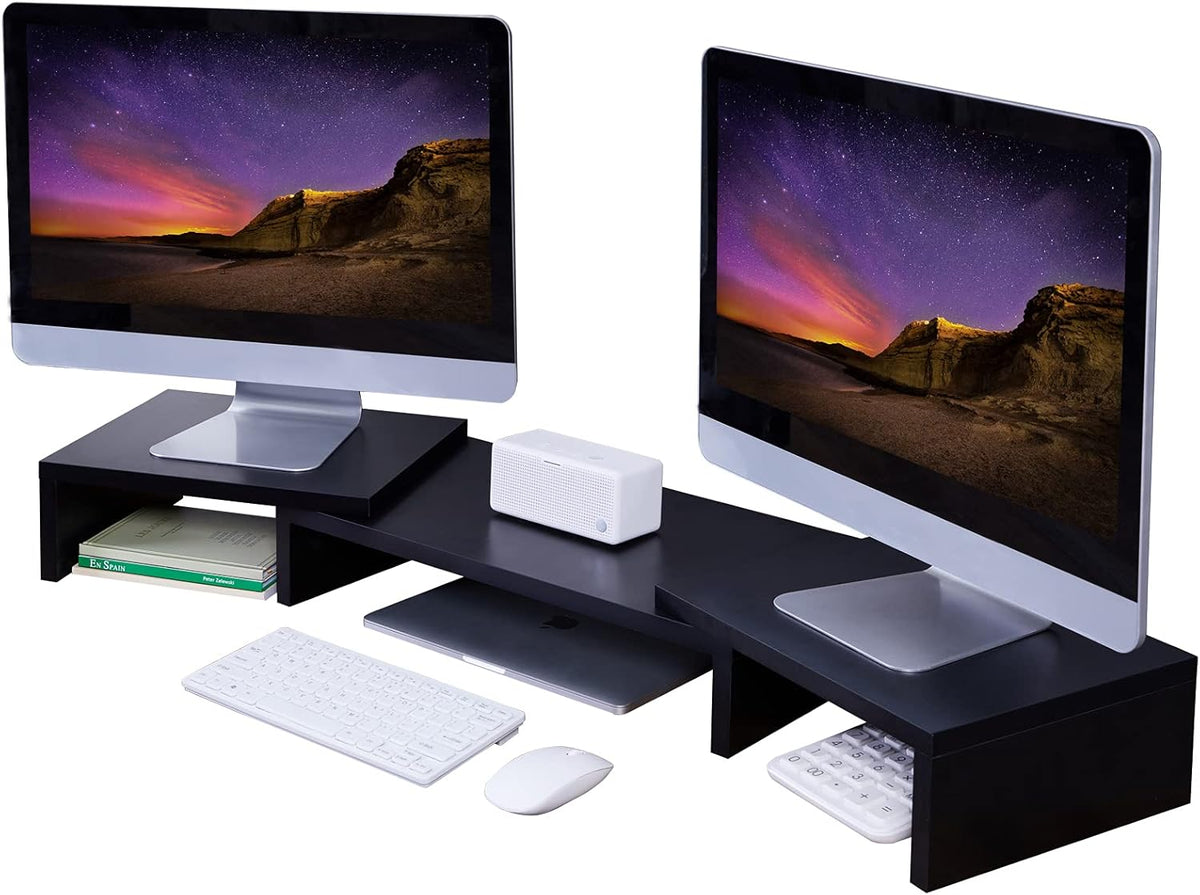 White Pack of 2 Monitor Stand Riser H52800