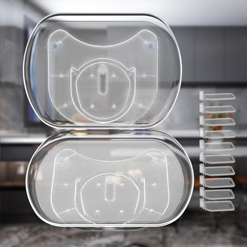 16.2"x11.8" Clear Rotating Tray with 5 Divider S4910