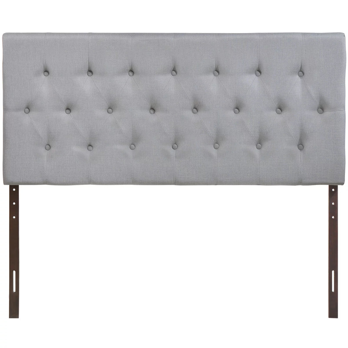 Queen Size Grey Fabric Headboard B534684