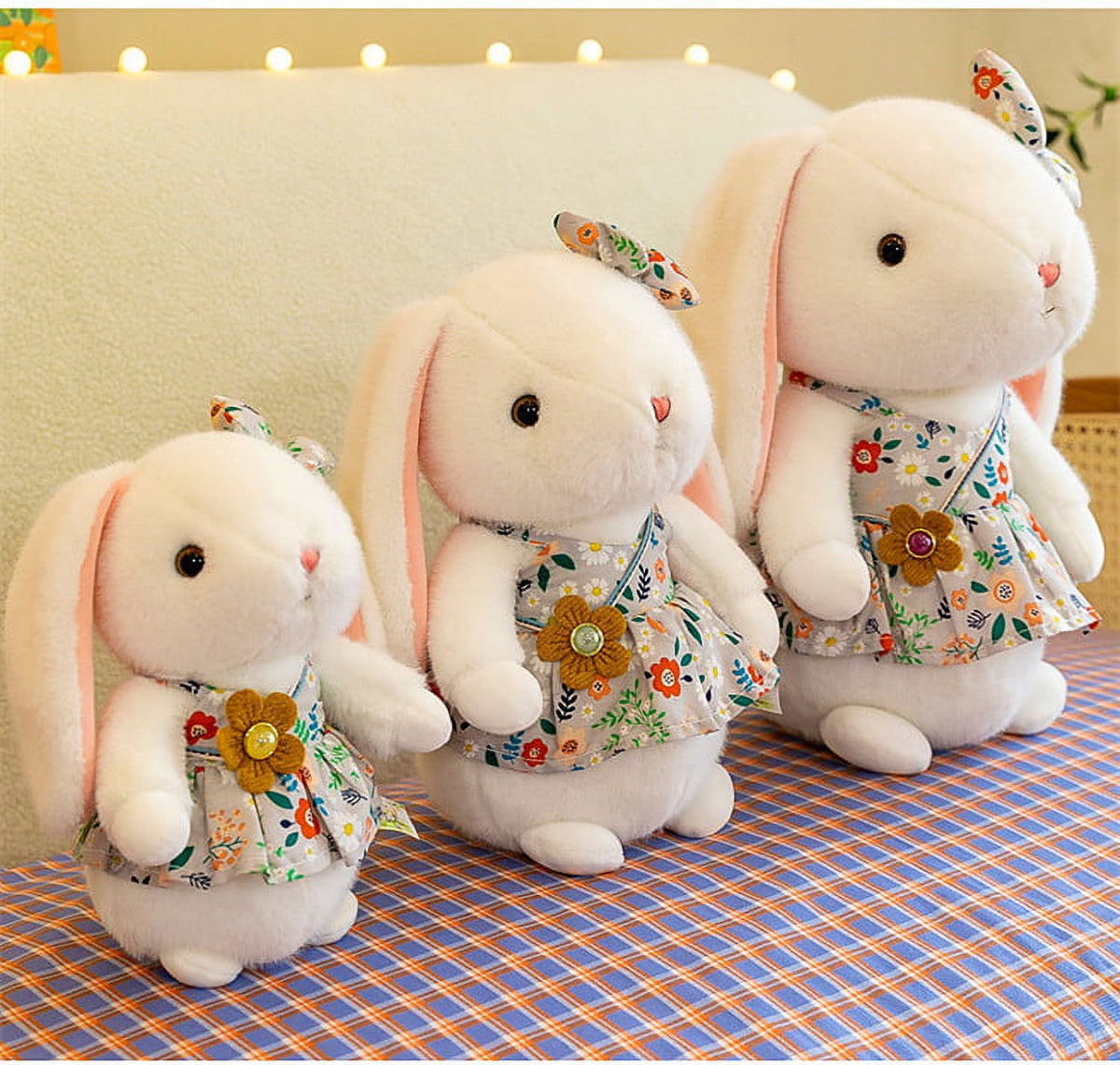 Easter Bunny Plush Stuffed Toy with Floppy Ears G1351