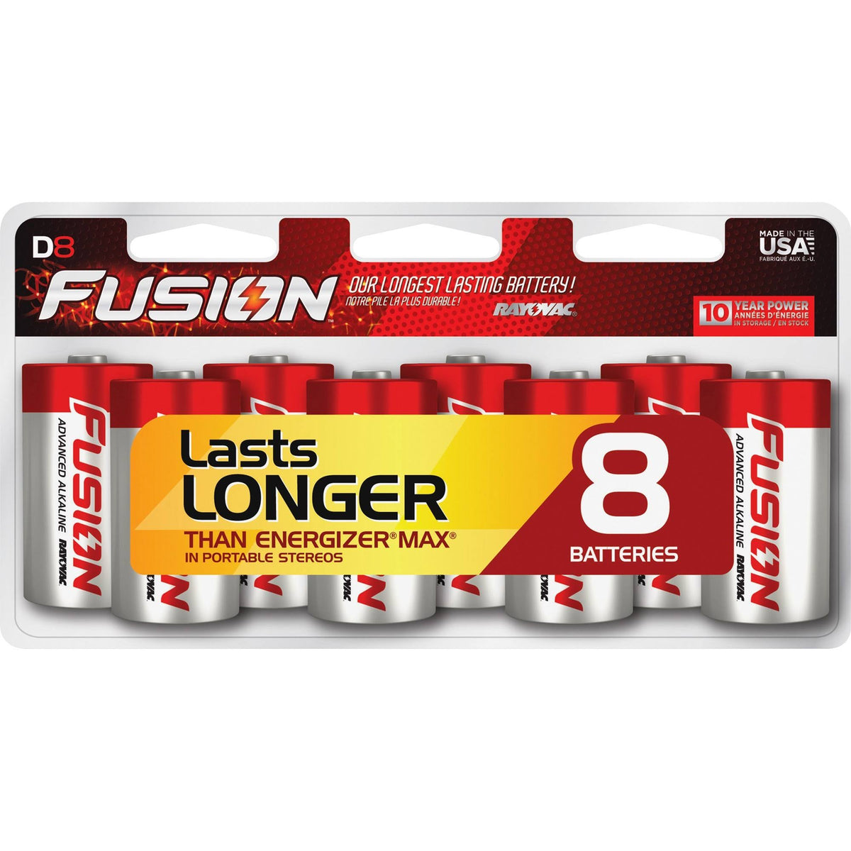 Alkaline D Batteries 8 Pack C96401