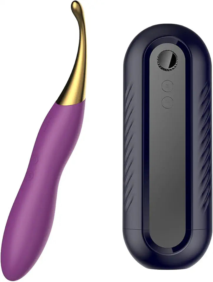 Male Masturbator Sex Toys for Men Thrusting Squeezing Penis Trainer Female Squirting Vibrators Clit G-Spot Dildo Nipple Stimulator High Frequency Personal Massager M5366