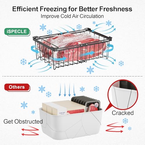 Black 2 Pack Expandable Freezer Organizer Bins N741286