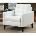 White Faux Leather Club Chair T94999