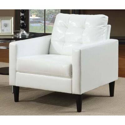 White Faux Leather Club Chair T94999