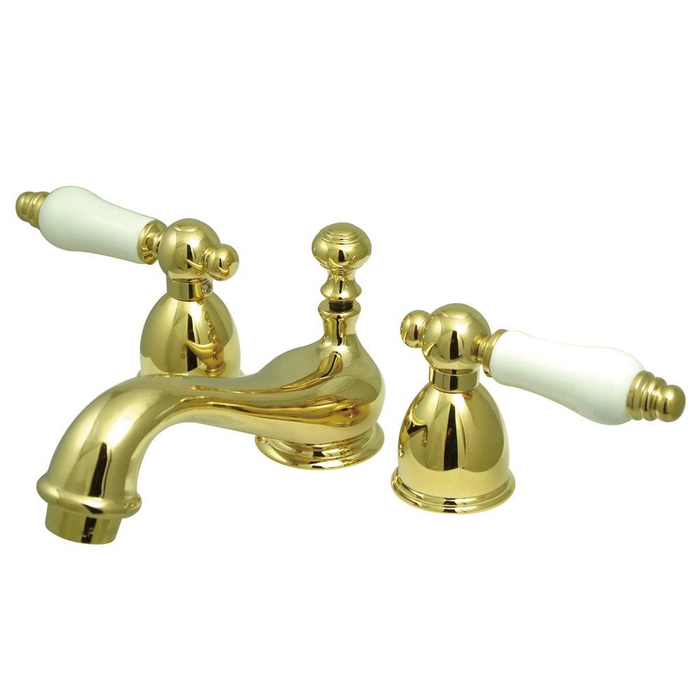 Polished Brass 2-Handle 4-in Mini Widespread Bathroom Faucet D181608