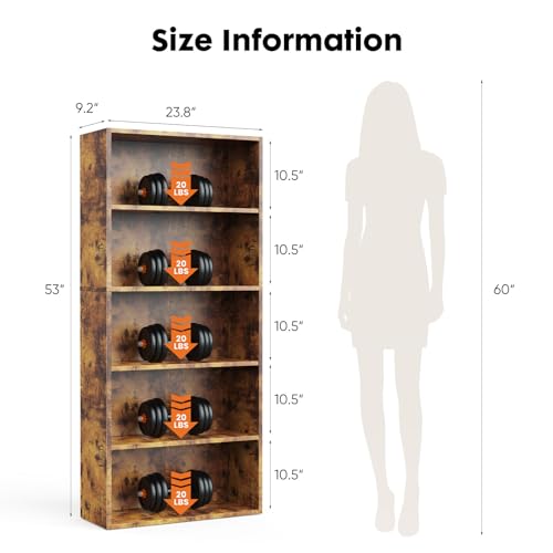 6 Shelf 63 Inch Tall Black Bookcase X99319