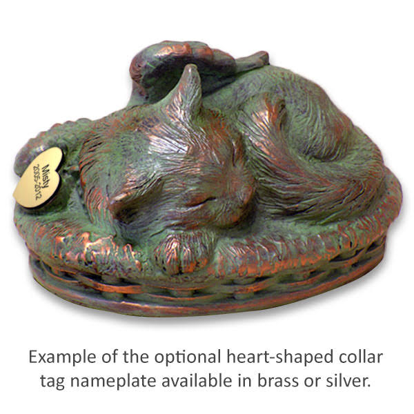 White Pet Cremation Urn M6014