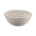 L Bowl With Lid Taupe P5101