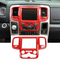 Red Carbon Fiber ABS Center Control Touch Screen Trim Cover Pack of 2 Z9090