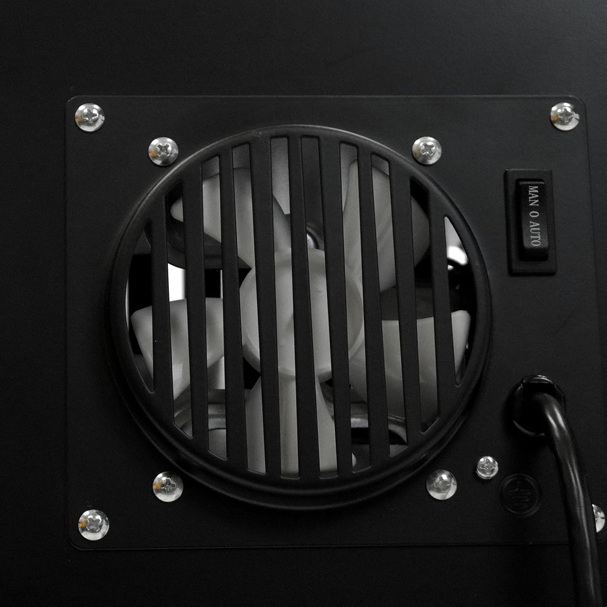 Black Wall Mount Space Heater with Built-in Thermostat D883240