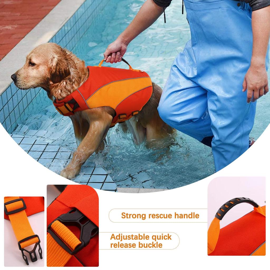 Dog Life Jacket with Reflective Stripes J868