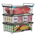 Black 2 Pack Expandable Freezer Organizer Bins N741286