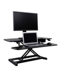 Black electric standing desk converter S352