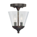 2 Light Foyer Burnished Bronze Z4098