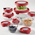 15 Piece Clear Glass Food Storage Containers Z121
