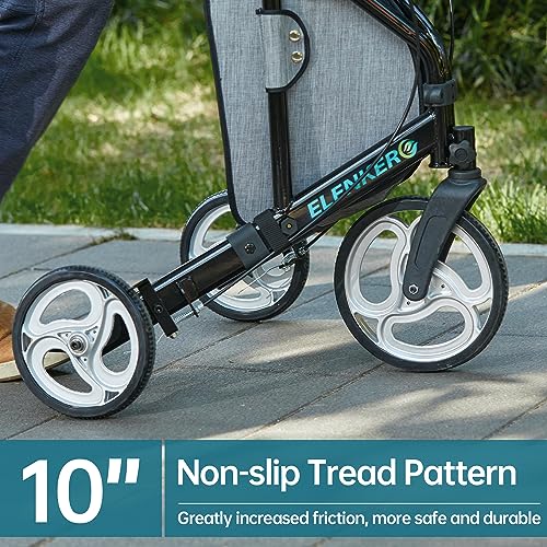 Blue 3 Wheel Rollator with 10” Wheels J175
