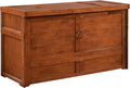 Queen Cherry Murphy Cabinet Bed H22649
