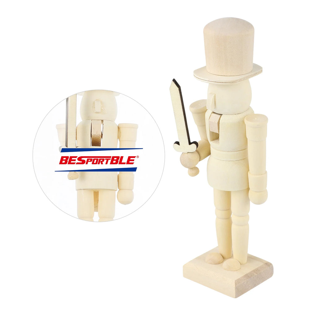 Unpainted Wooden Nutcracker Soldier Z190678