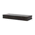 Black Rustic Beaded Wood Floating Wall Shelf C8759
