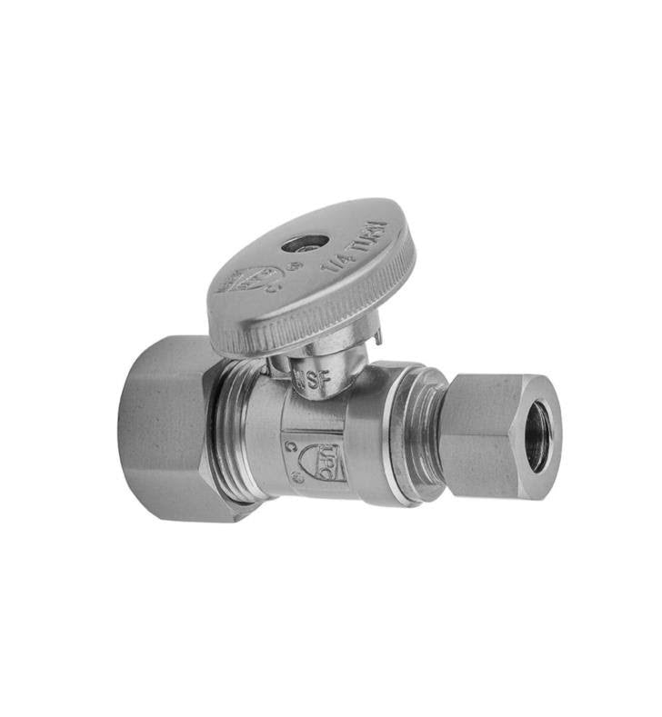 Polished Brass Compression Valve with Square Lever Handle J69851