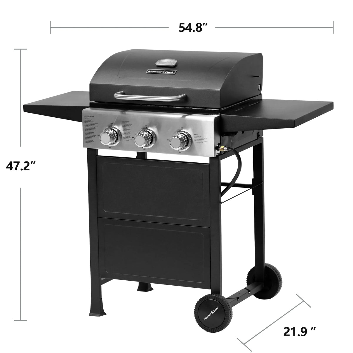 3 Burner Stainless Steel Propane Gas Grill P3705