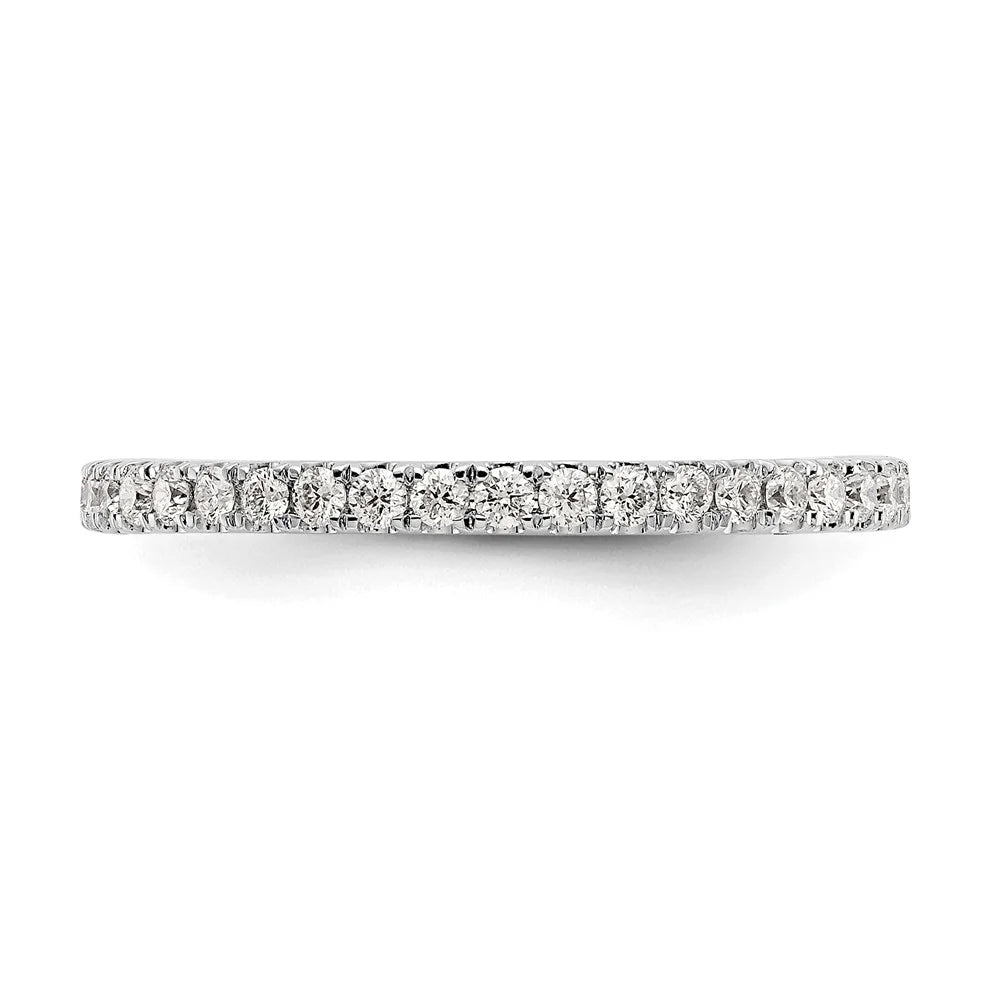 14K White Gold Eternity Diamond Ring, Lab Grown Round, Size 9 C150609