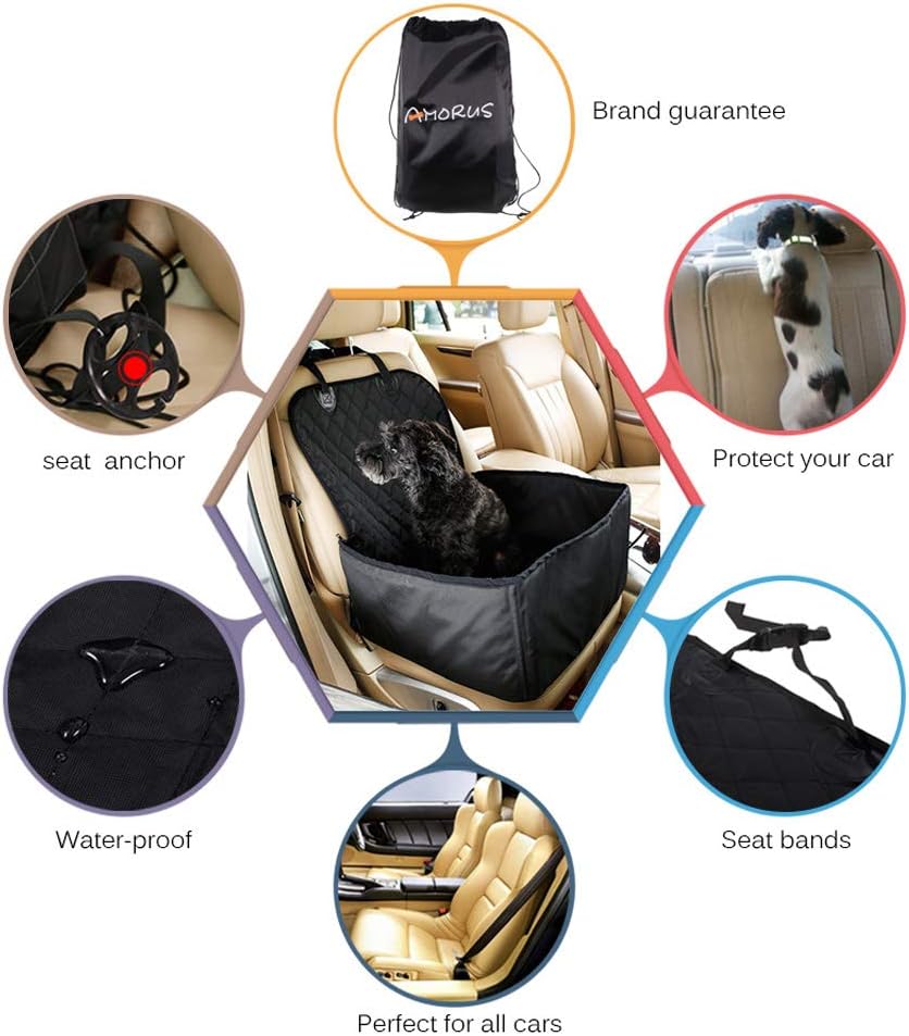 2-in-1 Waterproof Dog Car Seat Cover Pet Car Hammock E201