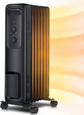 Oil Filled Radiator Heater with 3 Heat Settings, Black O3027