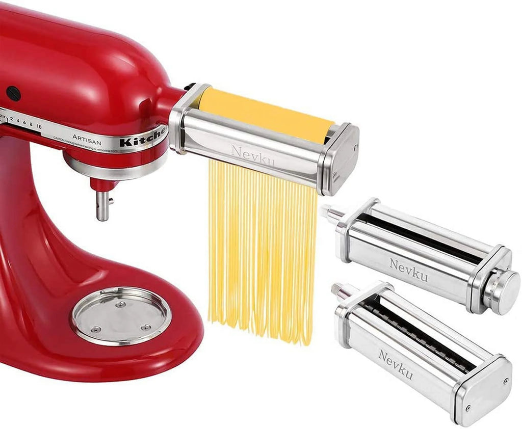 Pasta Maker Attachments Set including Pasta Sheet Roller Spaghetti Cutter Fettuccine Cutter Y975