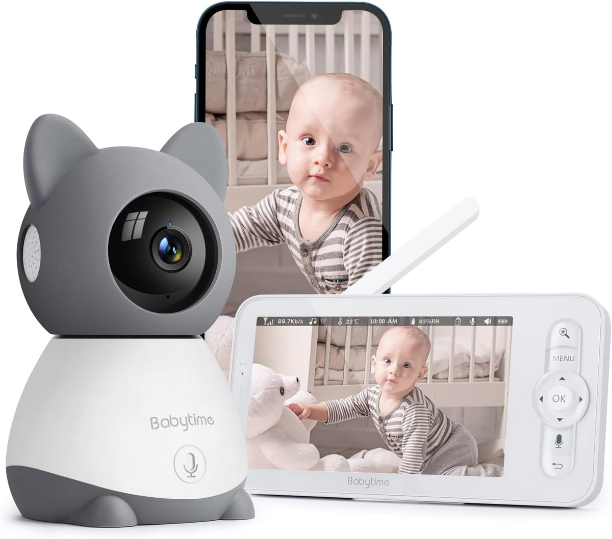 Video Baby Monitor with 1080P Camera, Night Vision, Two-Way Audio U817