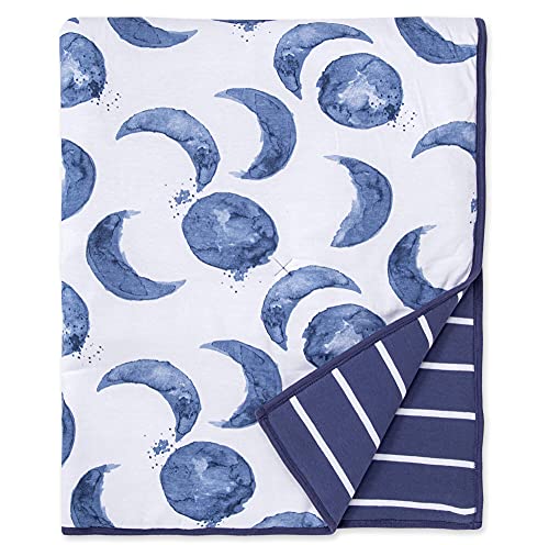 100% Organic Cotton Jersey Knit Reversible Quilt Blanket, 37 x 46 Inch K3688