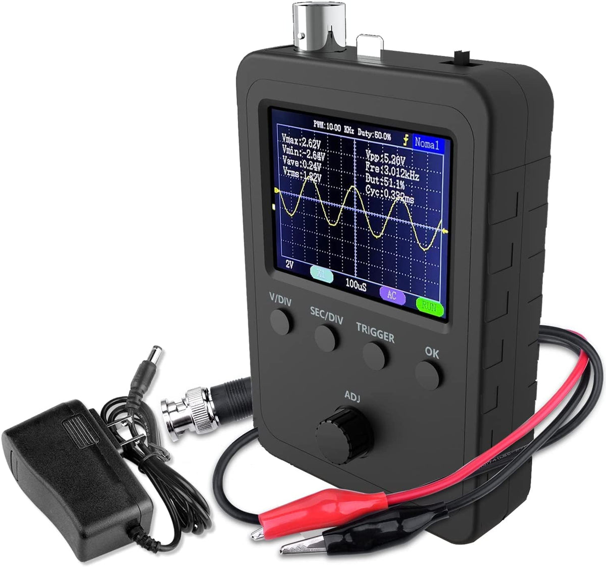 Digital Oscilloscope Kit with BNC-Clip Cable Probe R130