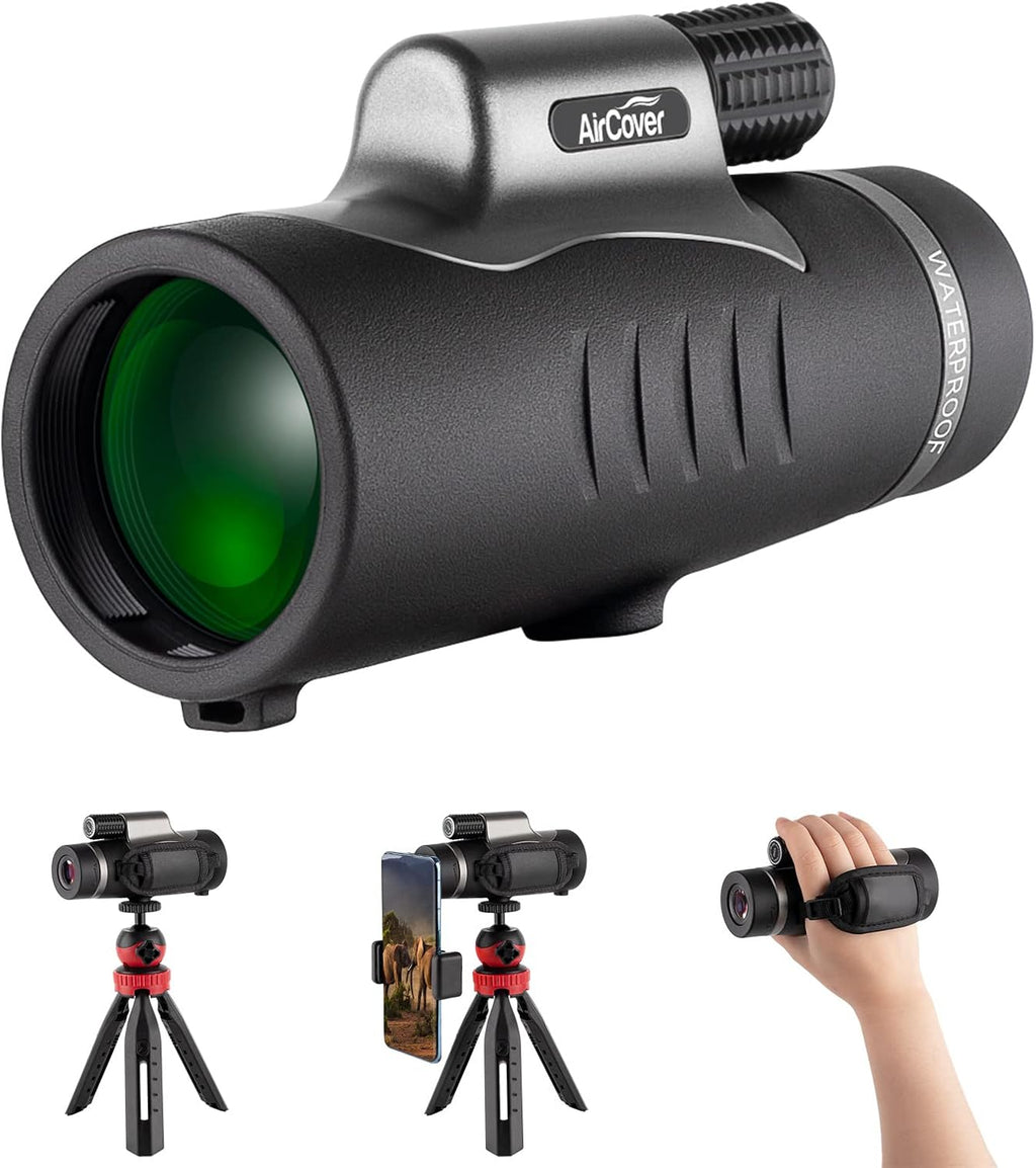 10x42 HD Waterproof Fogproof Monocular with Hand Strap Tripod Phone Adapter R693