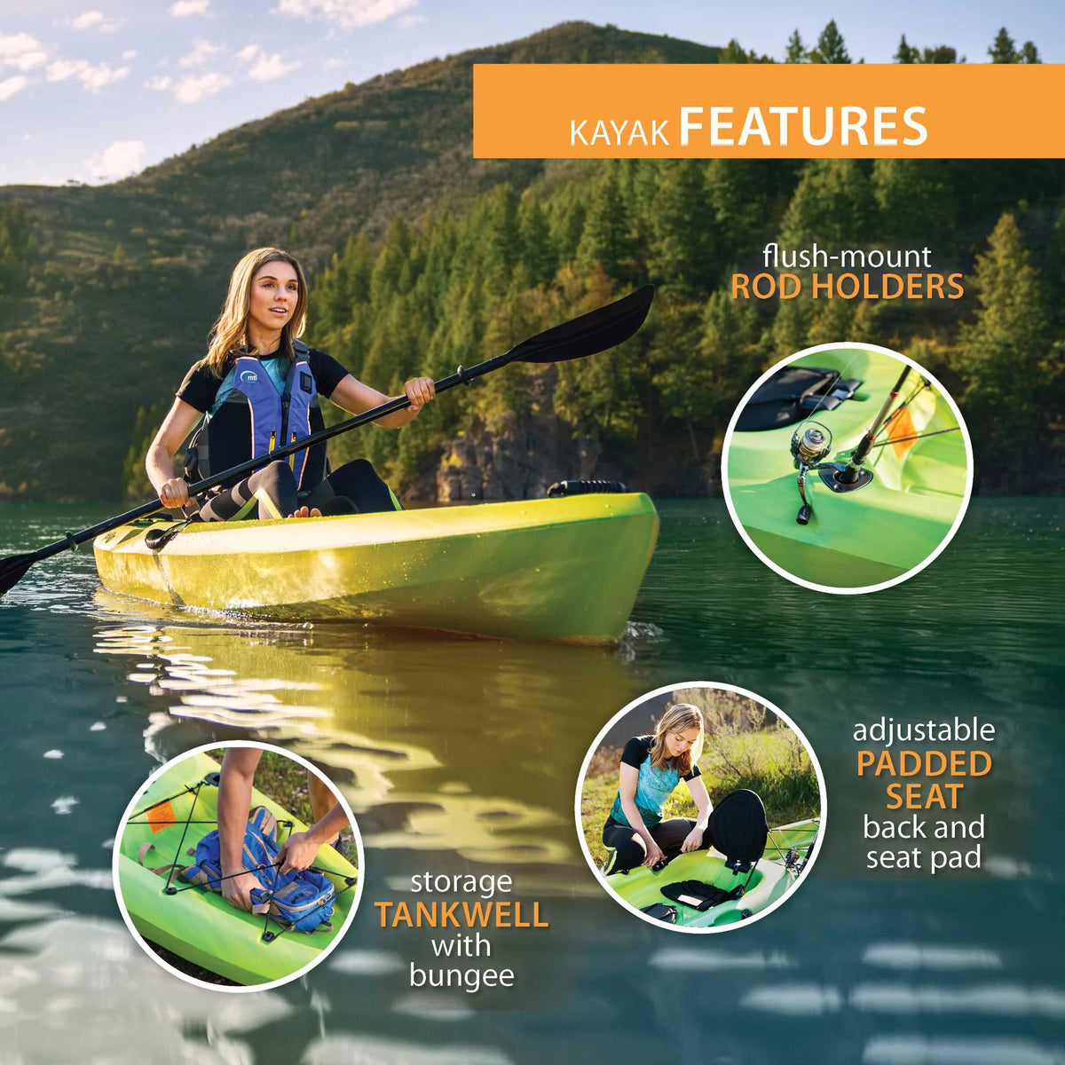 11 ft Sit-on-Top Kayak W4518