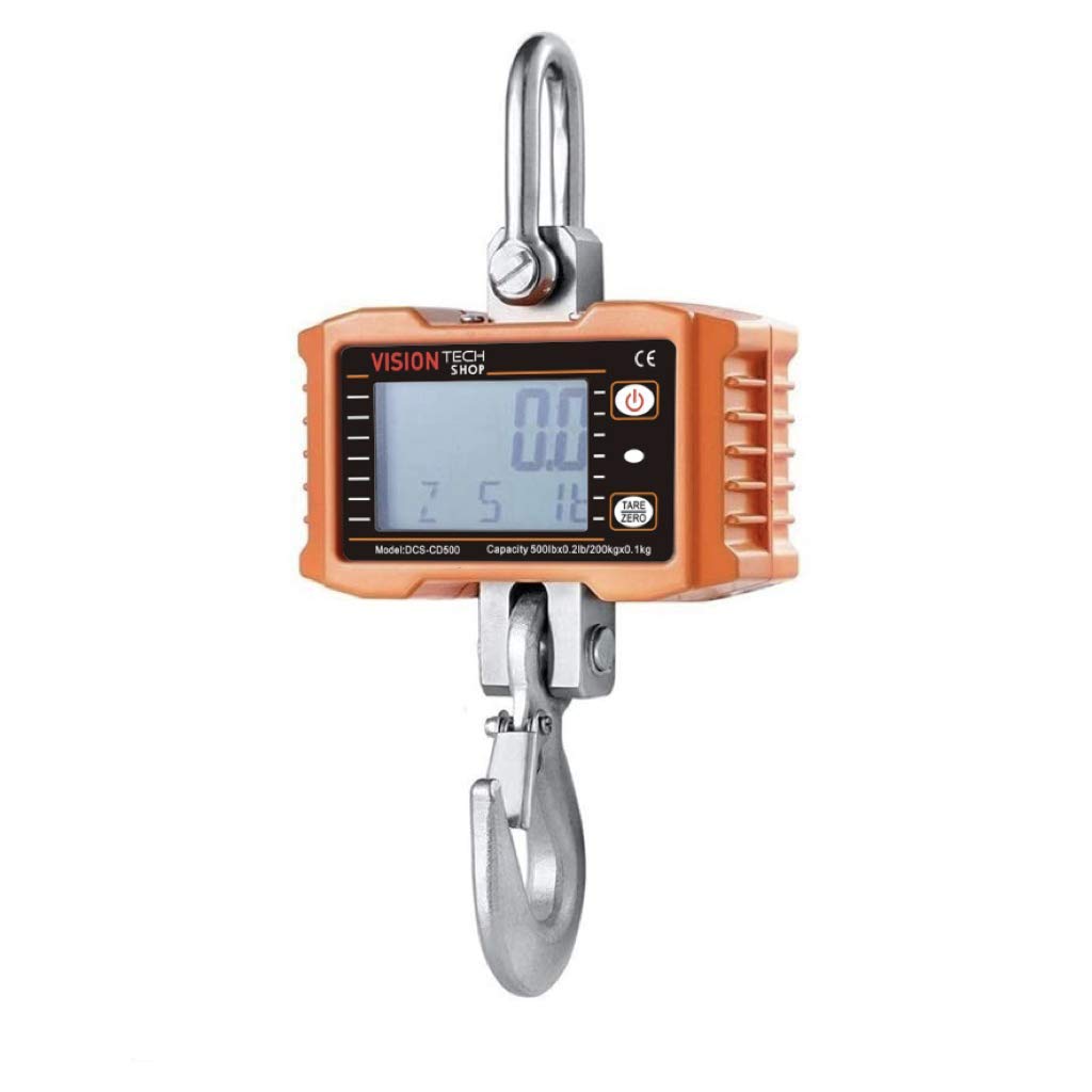 500lb 200kg Digital Hanging Scale LCD Display H5386
