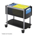 Black Steel Mobile File Cart V2099