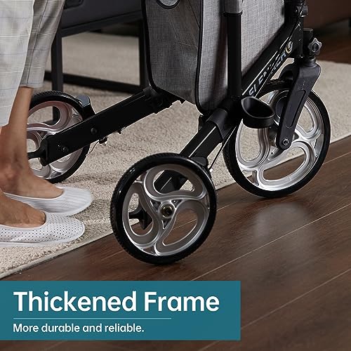Blue 3 Wheel Rollator with 10” Wheels J175