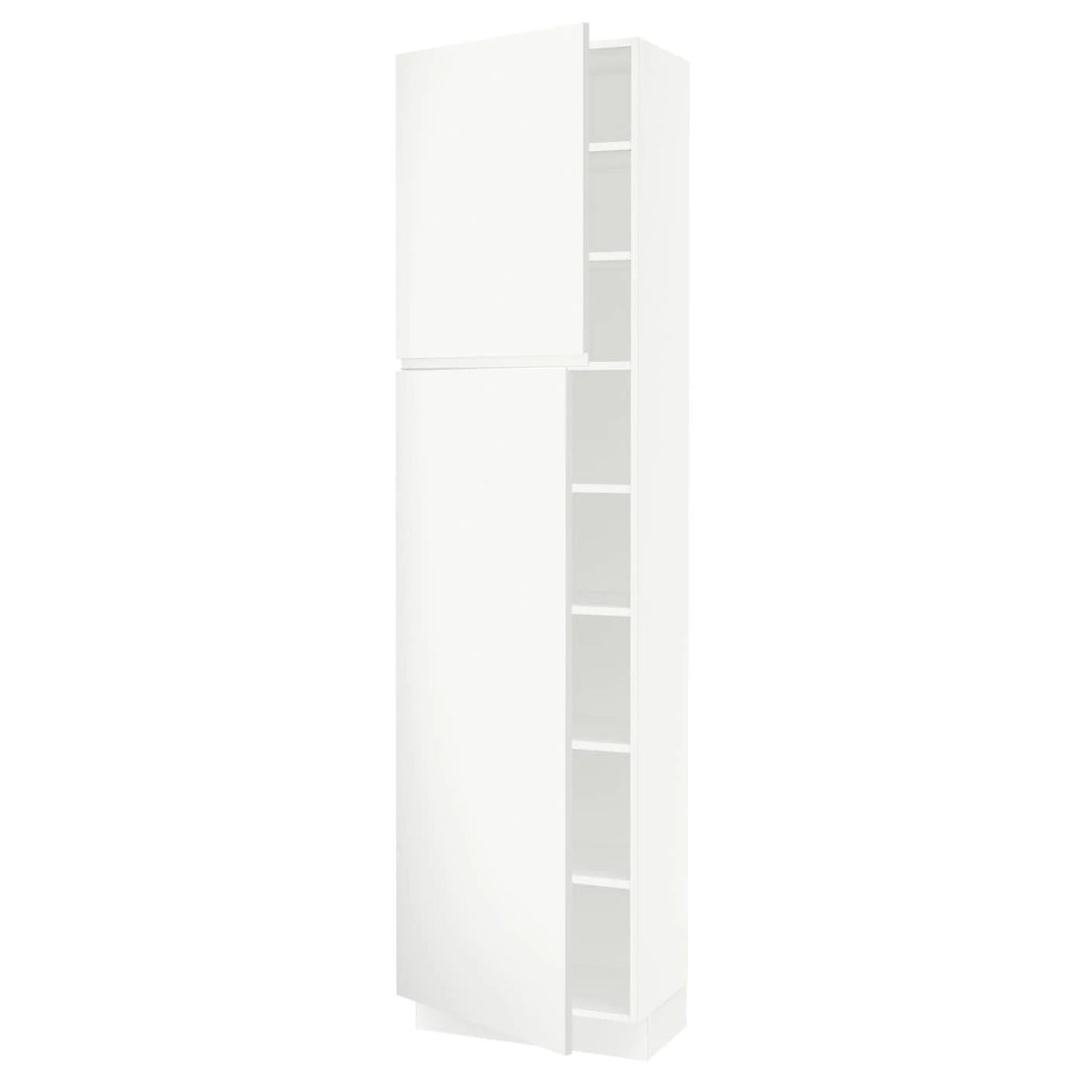 White 2 Door High Cabinet with Shelves O154054