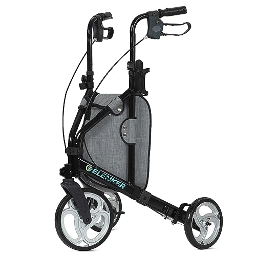 Blue 3 Wheel Rollator with 10” Wheels J175