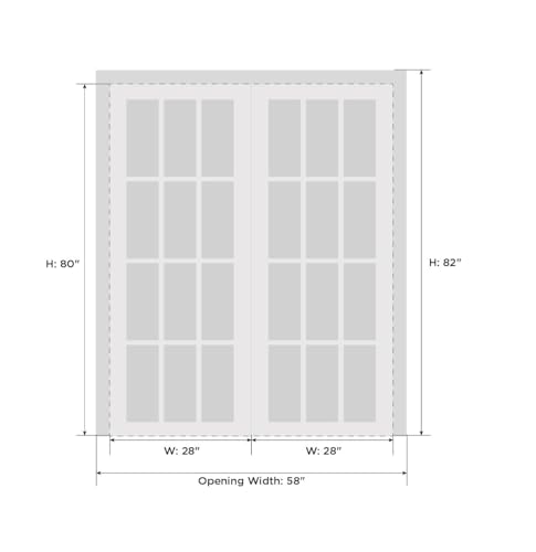 48 x 84 inches Solid French Double Doors H523