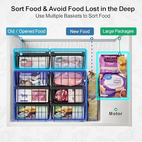 Black 2 Pack Expandable Freezer Organizer Bins N741286