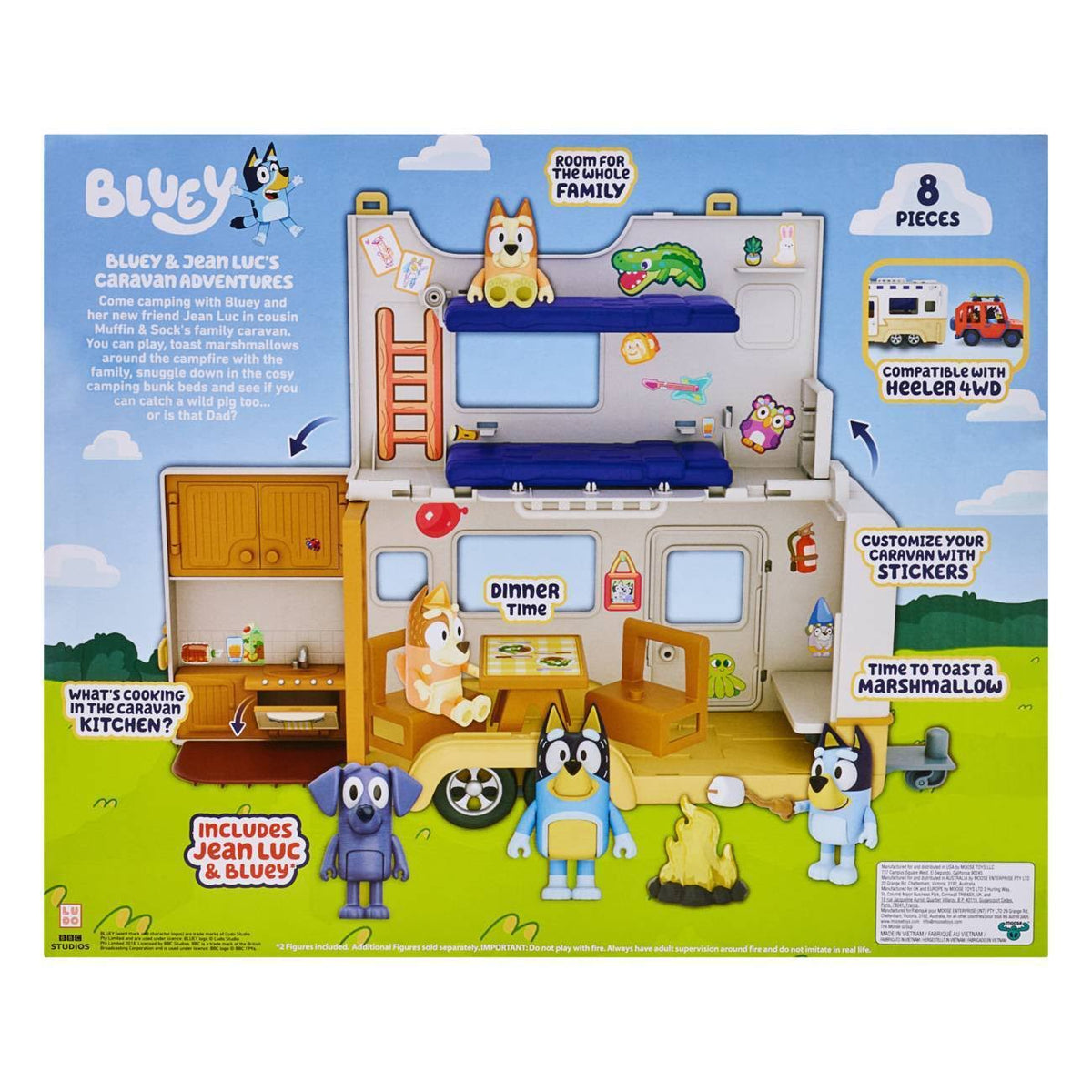 Bluey & Jean Luc Caravan Adventures Playset E107