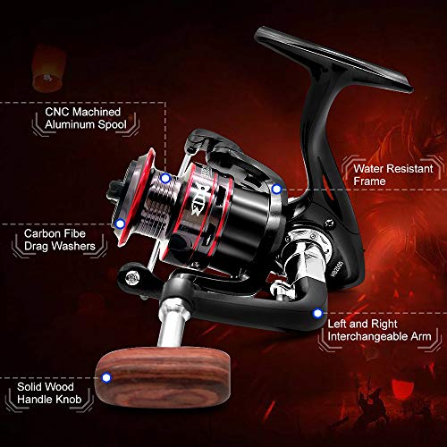 Ultralight Spinning Reel, 5.2:1 Gear Ratio, 12 Ball Bearings, Carbon Fiber Drag I7659