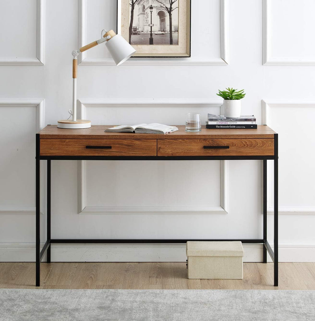 Brown Mahogany Writing Desk with 2 Drawers D7203