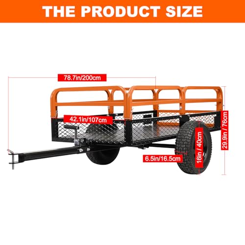 Heavy Duty Steel Utility Garden Cart with Removable Sides D60869