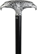 Chrome Plated T-Handle Walking Cane with Black Beechwood Shaft S108323