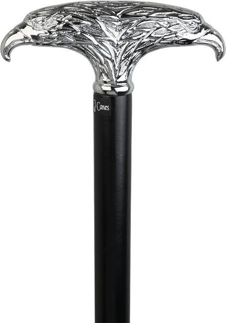 Chrome Plated T-Handle Walking Cane with Black Beechwood Shaft S108323