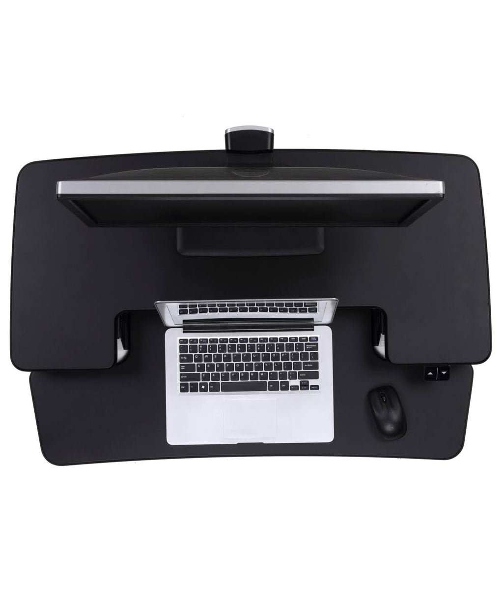Black electric standing desk converter S352