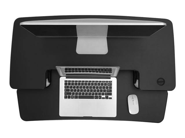 Black electric standing desk converter S352